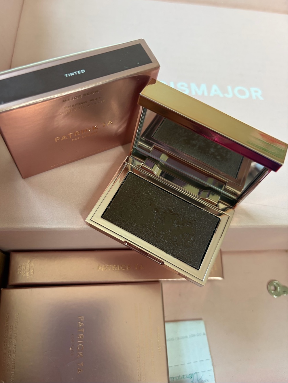Patrick Ta Brow Tint Compact — Deep Brown Wax